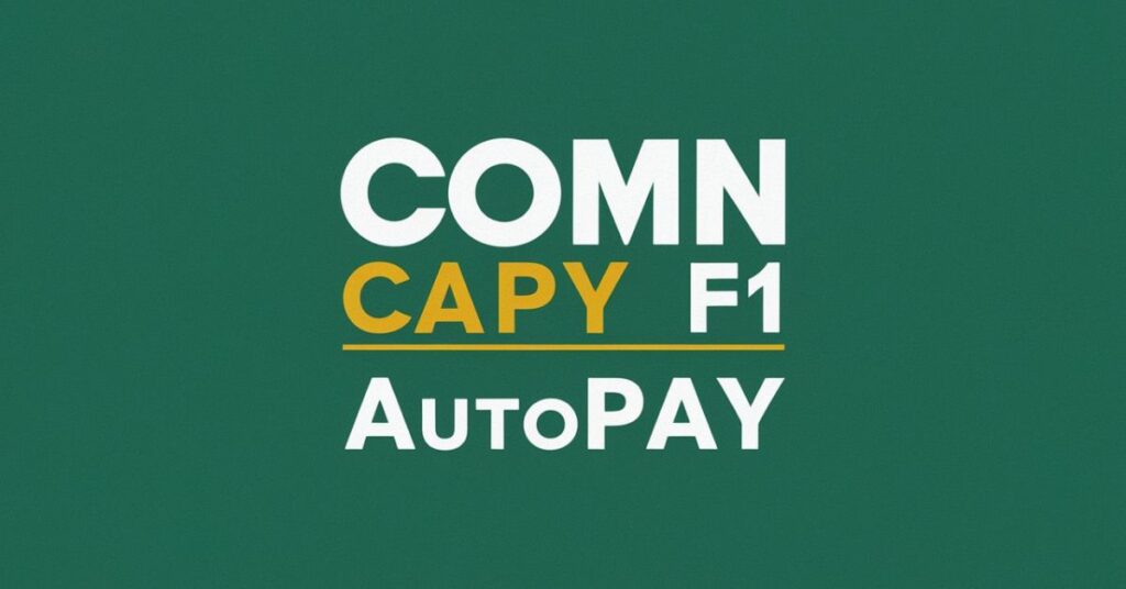 What is COMN CAP APY F1 AutoPay mean on my card statement?